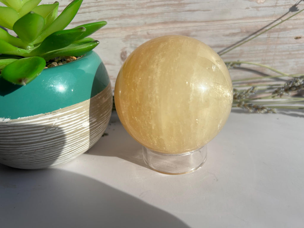 Golden Honey Calcite Sphere