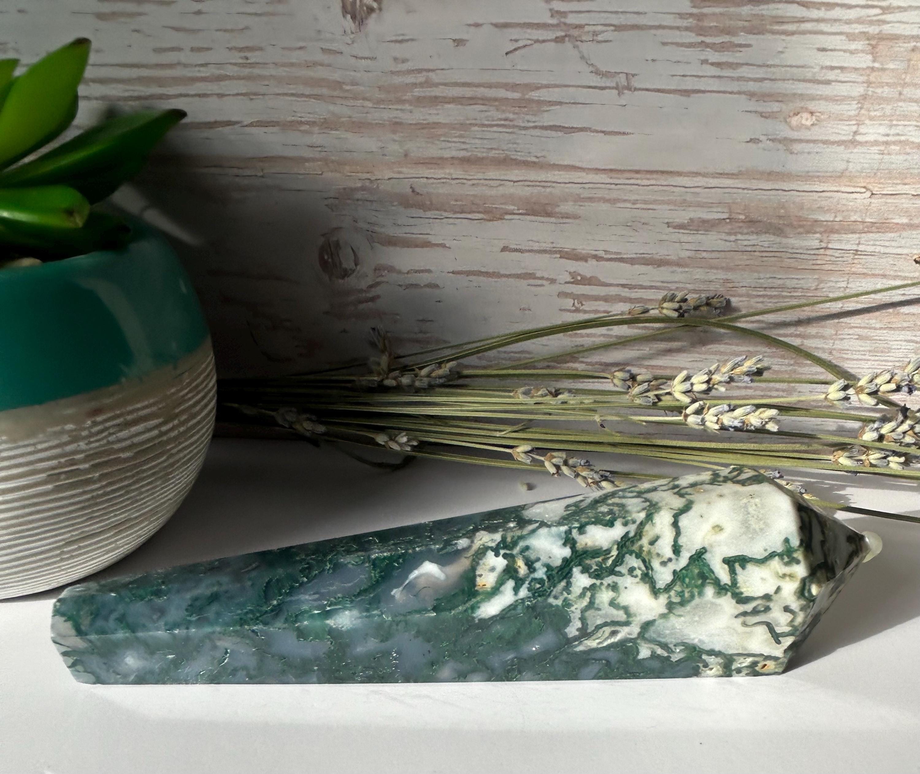 Moss Agate Wand