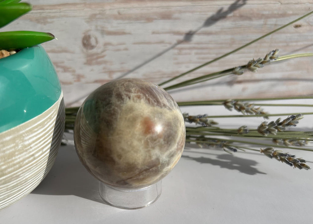 Peach Moonstone Sphere