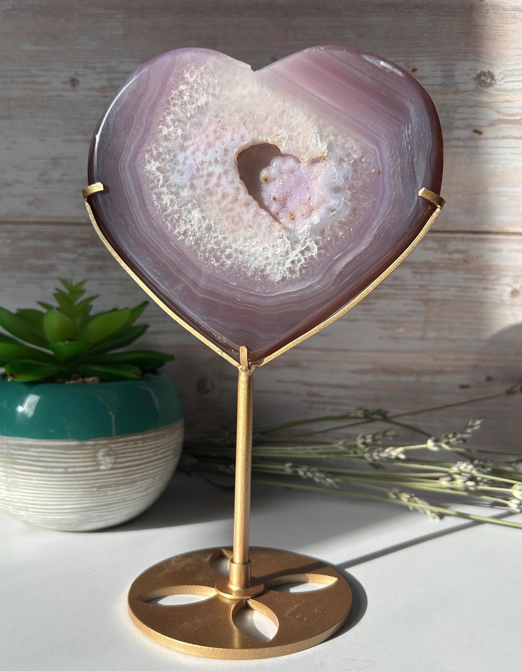 Purple Jelly Agate Heart