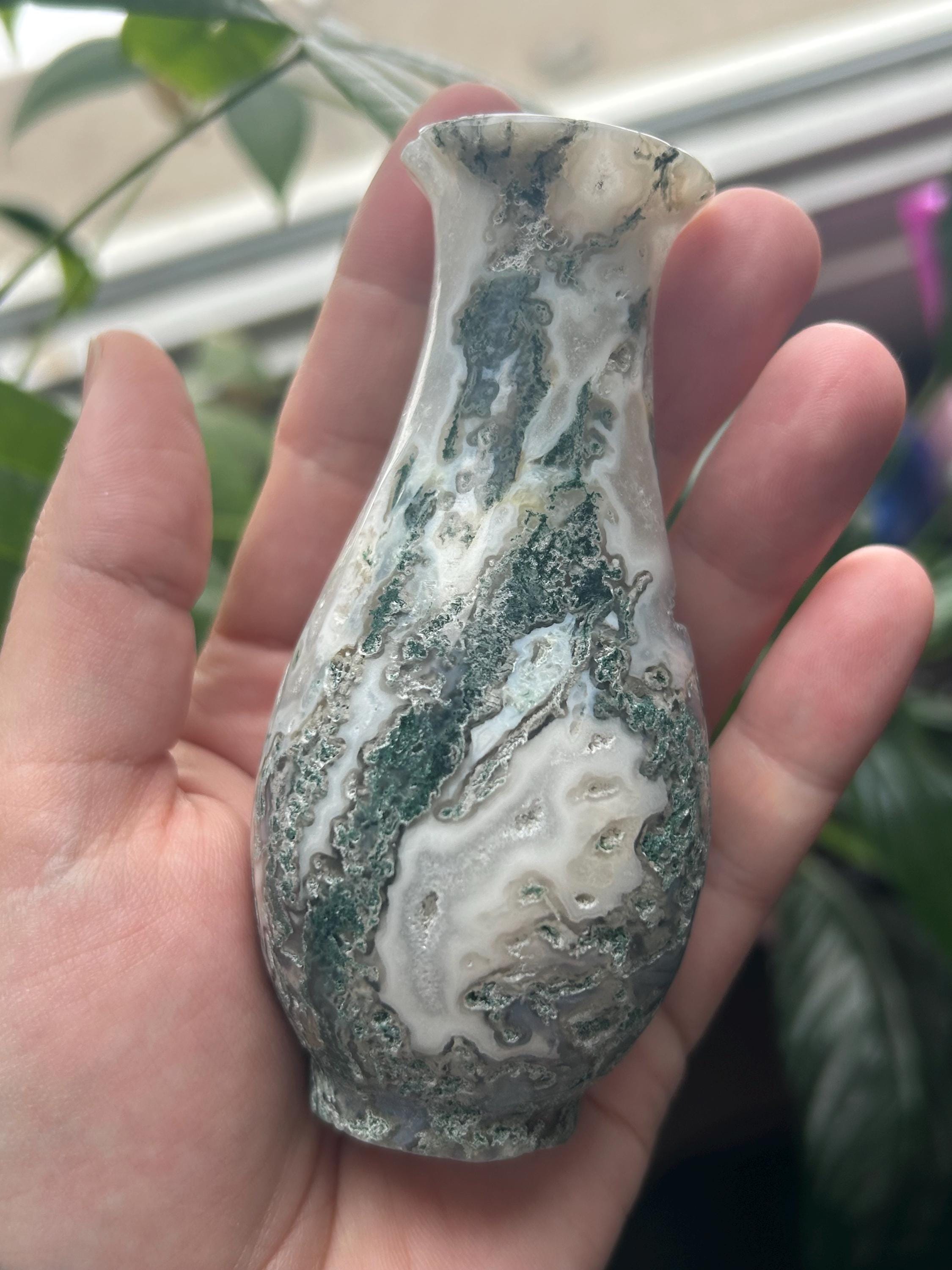 Moss Agate Vase