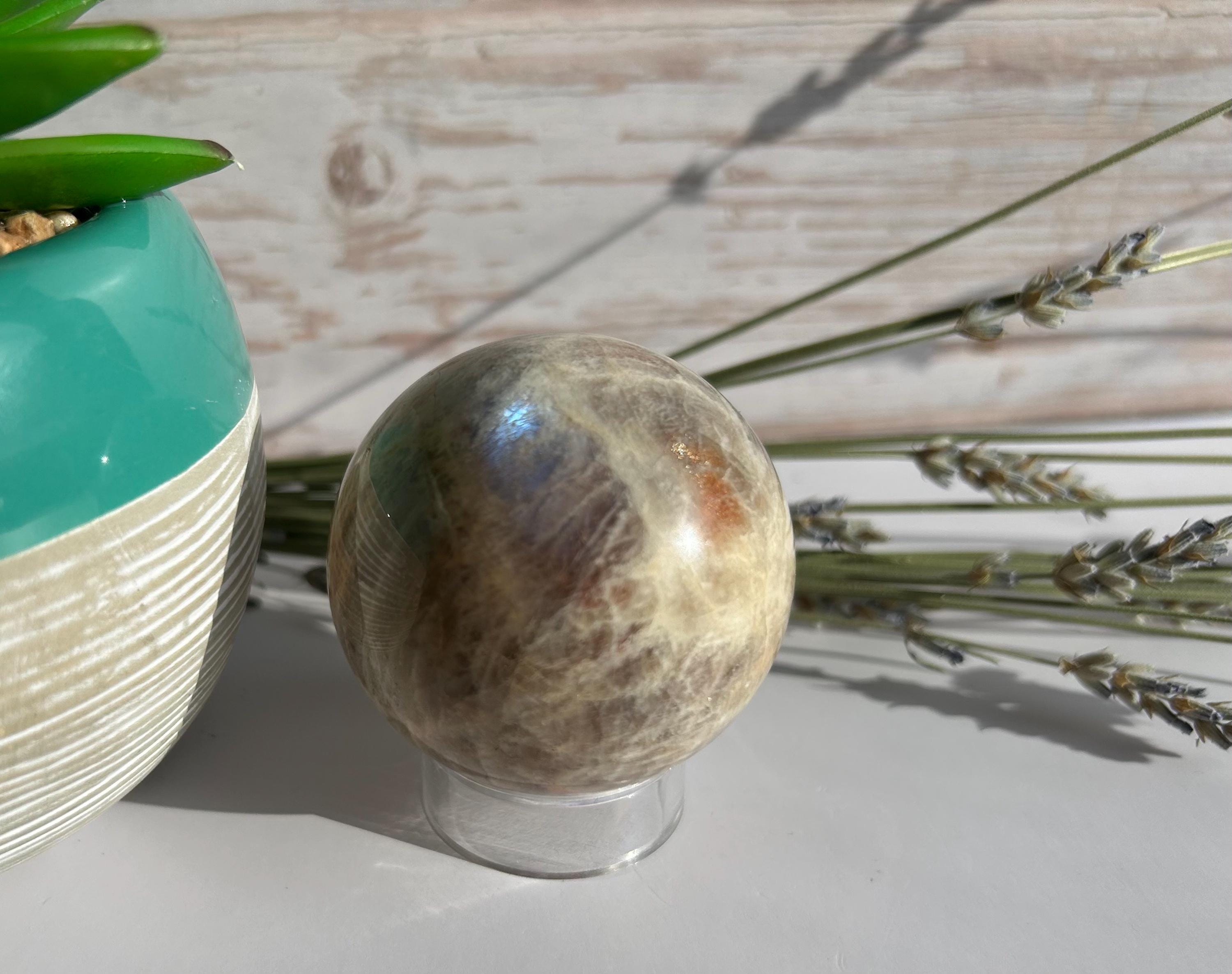 Peach Moonstone Sphere