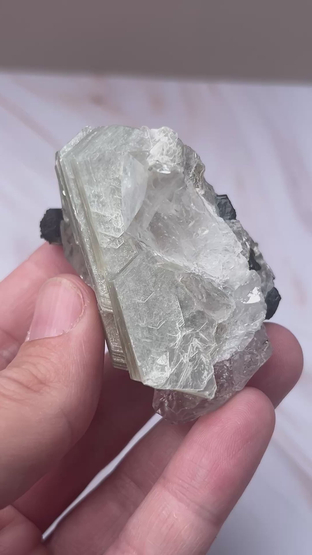 Golden Mica, Quartz & Black Tourmaline Specimen - Protection Grounding Clarity