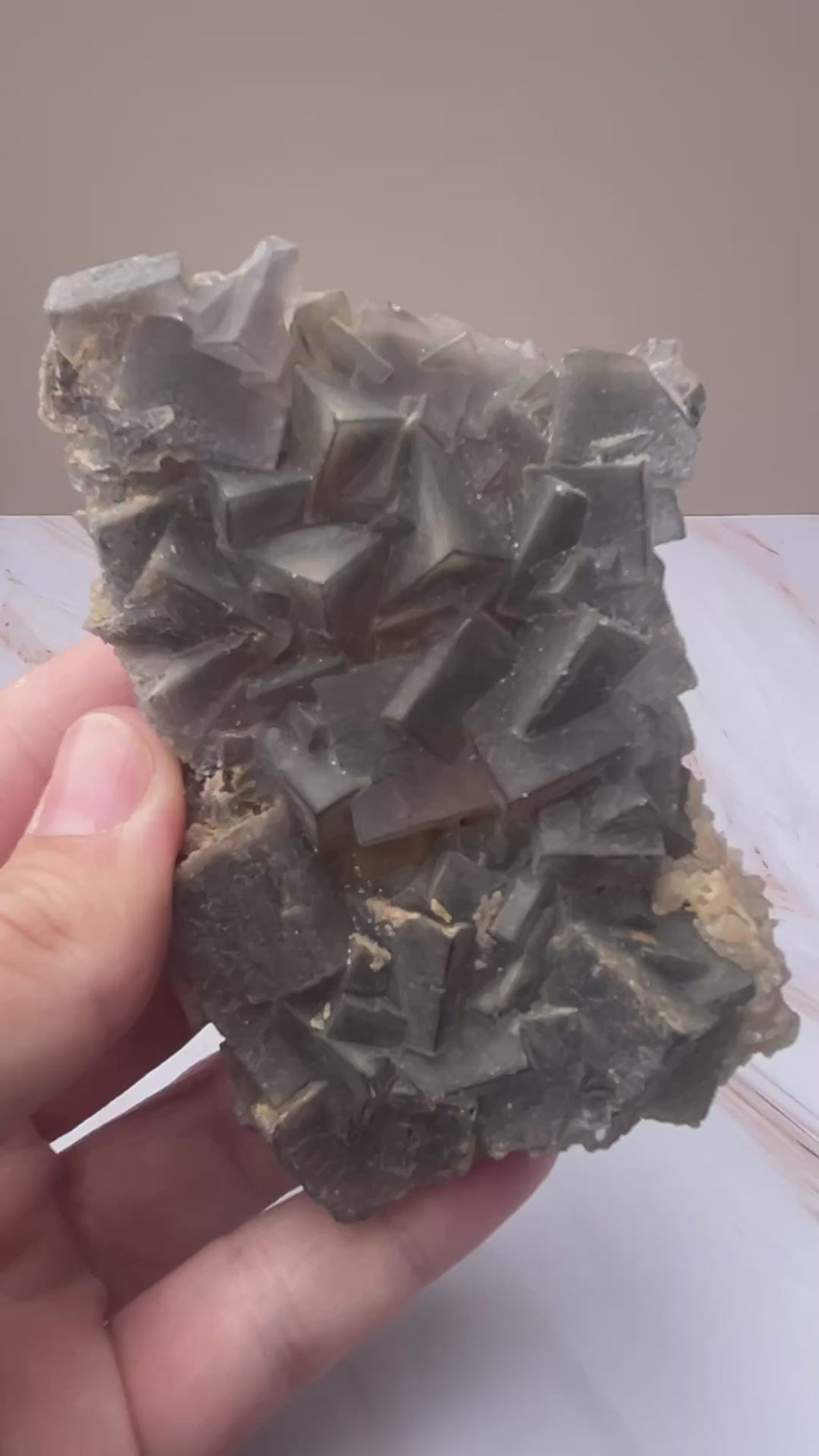 Blue Fluorite, Quartz & Iron Oxide Specimen - Clarity Focus Grounding